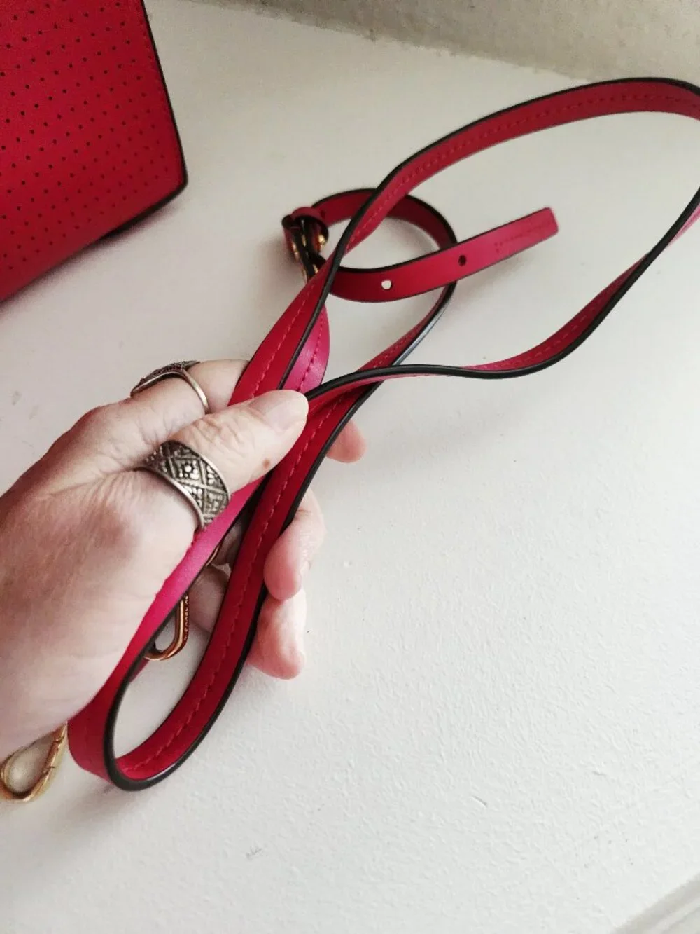 New Michael Kors Fushia Leather Shoulder Bag Purse